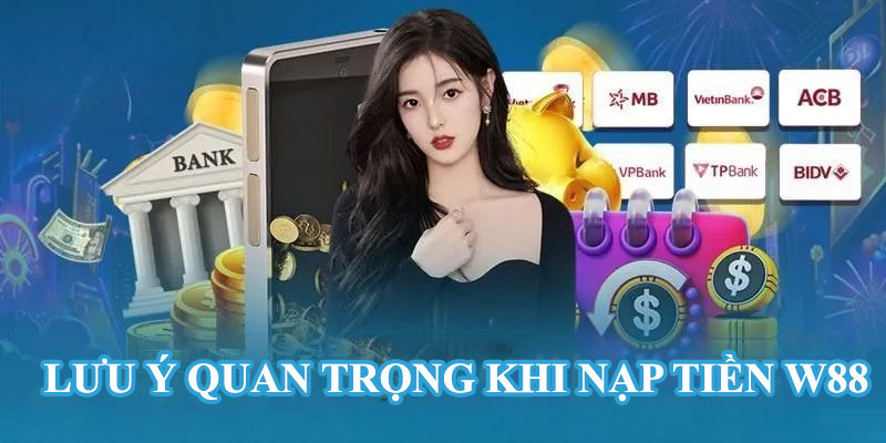 Một số lưu ý quan trọng khi nạp tiền W88